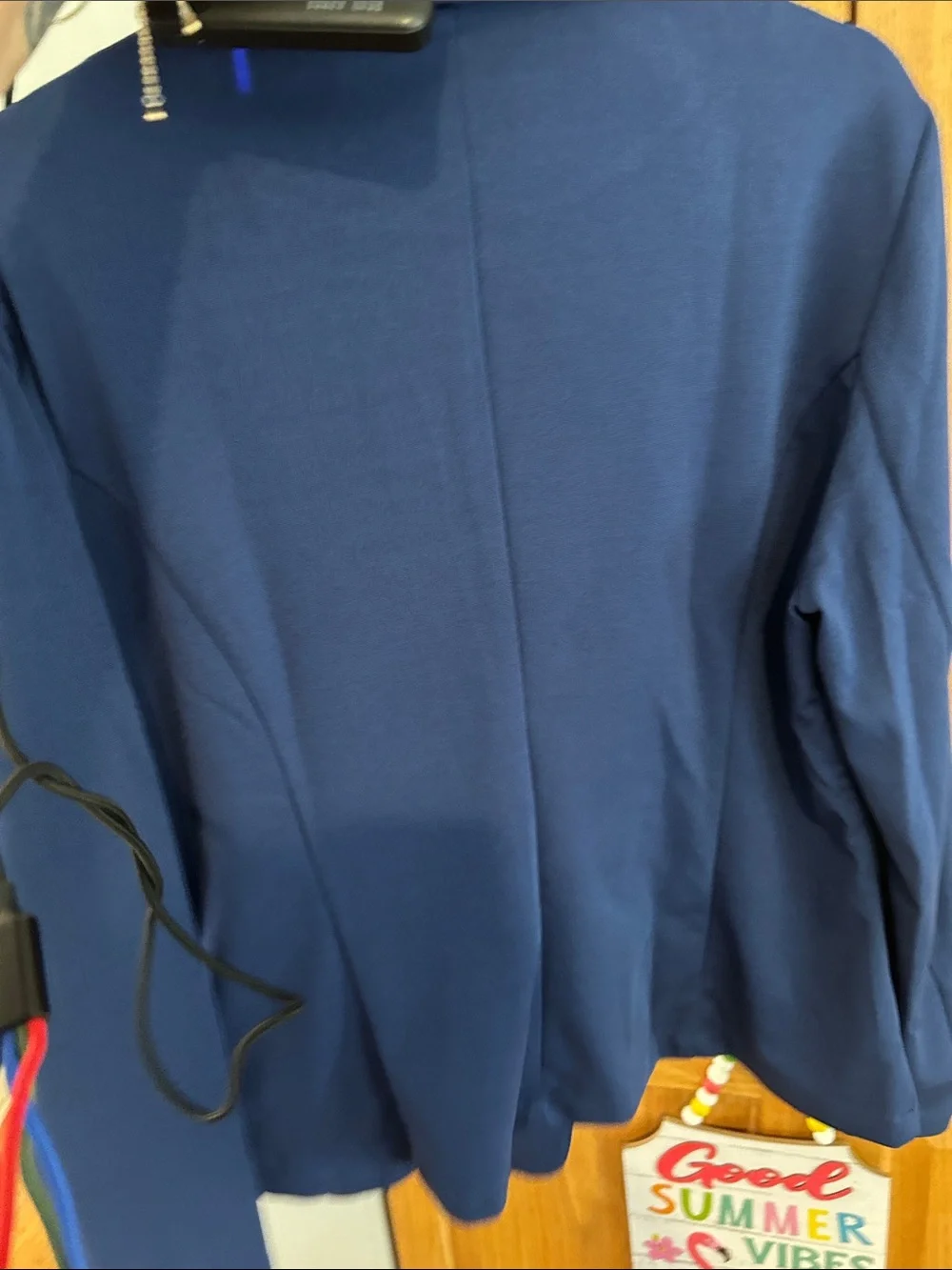 Elleven Royal Blue Single-Button Blazer for Women
